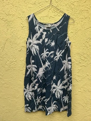 Tori Richard Honolulu Palm Trees Dress Size Large Made In USA Womens READ - Image 1 of 4