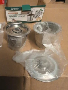 Tazza K riutilizzabile in acciaio inox Caprisso per birrai Keurig 1.0 e 2.0 - Foto 1 di 4