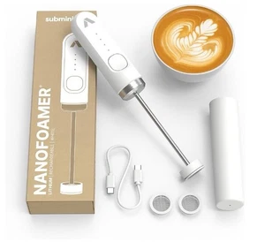 Performance Milk Foamer Nanofoamer Lithium Handheld Frother Rechargeable - Picture 1 of 10