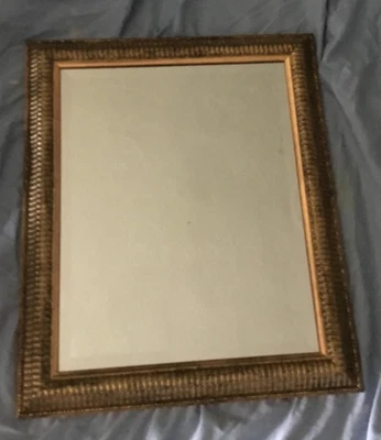 Vintage High quality Italian Gold Leaf  wall  crystal Mirror - Image 1 of 3