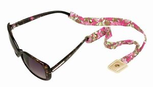 LILLY PULITZER Sunglasses Strap BEACH ROSE Sunglass N Cotton Gold Studs NEW