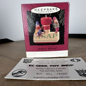 HALLMARK STAMP OF APPROVAL 1994 CHRISTMAS KEEPSAKE ORNAMENTS ELF STAMPER - Picture 1 of 11