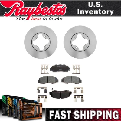 Kit de rotores de freno delanteros pastillas de freno de cerámica y herrajes para Acura TL 1995-1998 Foto 1 de 4