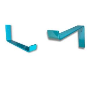 Sea Green scaffold board shelf brackets - 100mm - 325mm - RAL 6000 - Coloured - Picture 1 of 5
