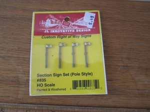 JL Innovative Design 835 HO 1/87 Scale Custom Right Of Way Sec. Sign Pole Style - Picture 1 of 1