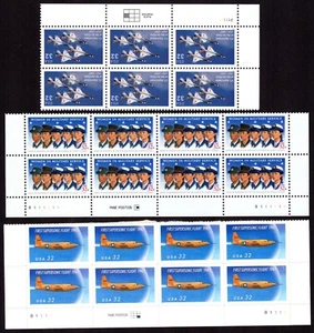 Scott #3167-3173-3174 Air Force Supersonic Women Plate Block of 6-8-8 Stamps MNH - Picture 1 of 1