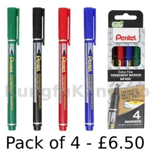 Pentel Extra Fine Permanent Marker Pen 1.6mm Bullet Tip NF450 - Select Colour - Picture 1 of 9