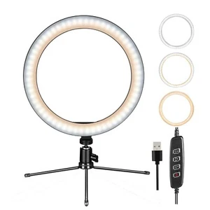 10" LED Beauty Ring Light w/Mount Stand for Phone Video Stream Broadcast Makeup - Picture 1 of 7