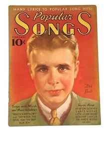 POPULAR SONGS MAGAZINE - February, 1936 - DICK POWELL - Picture 1 of 11