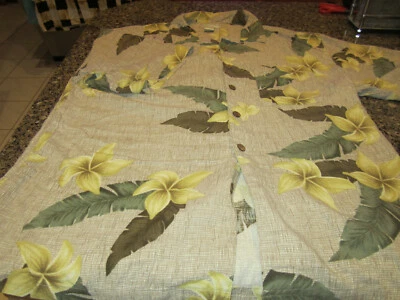 Boca Classics Button Down Shirt - Brown With Flowers - 2XL - 100% Silk - Image 1 of 3