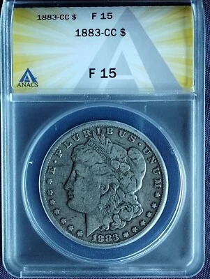 1883-CC Morgan Silver Dollar ANACS F15 - Image 1 of 4