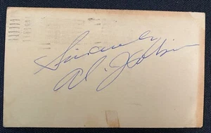 Postal vintage autografiada/firmada de AL JOLSON DE 1938 - CERTIFICADO DE AUTENTICIDAD JSA - Imagen 1 de 3