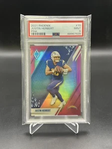 2021 Panini Phoenix - Justin Herbert #70 - PSA 9 - Pink #d 016/199 - Chargers - Picture 1 of 2