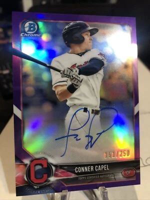 2018 Conner Capel Bowman Chrome Purple Auto #151/250 No.BCPA-CC VERY CLEAN - Image 1 of 4