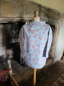 FISHERMAN SMOCK HANDMADE CORNISH ORIGINAL AUTHENTIC like CATH KIDSTON ROSE SPRIG - Picture 1 of 7