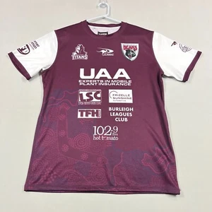 Burleigh Bears QLD QRL Rugby League Indigenous Training T Shirt Mens Large L - Picture 1 of 13