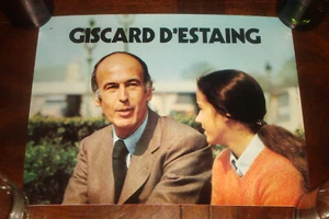 VALERY GISCARD D'ESTAING 1974 WAHLKAMPFPLAKAT für den Präsidenten Frankreichs 1 von 4 - Bild 1 von 1