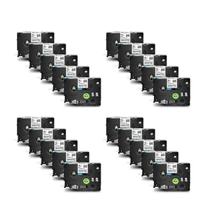20 Stück für Brother P-Touch TZ TZe-FX241 Schwarz auf Weiß Flexibles Schriftband 0,7 Zoll - Bild 1 von 8