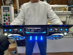GOLF CART UTV ROOF MOUNT STEREO CONSOLE FITS 6.5 INCH SPEAKERS EMPTY HOUSING - Picture 1 of 12