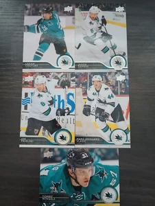 2014-15 Upper Deck Series 1 Base 5 Card Lot San Jose Sharks - Picture 1 of 11