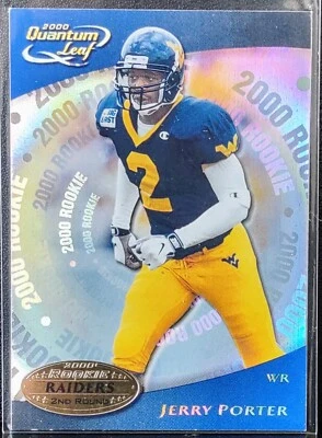 2000 Quantum Leaf Jerry Porter RC #334 West Virginia / Oakland Raiders - Image 1 of 2