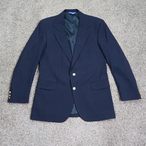 Pendleton Blazer Mens 40 Long Blue Virgin Wool Gold Buttons Sports Coat Jacket - Picture 1 of 14