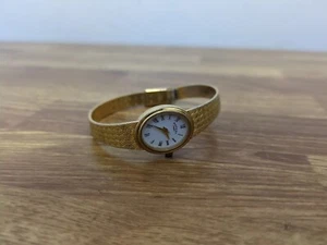 Vintage Damen Drehuhr vergoldet, braucht Ersatzboden & Batterie - Bild 1 von 6