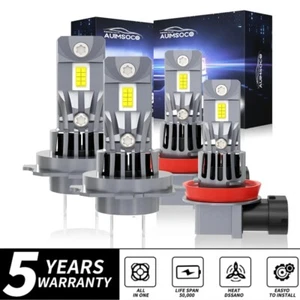 LED Headlight Kit Bulbs 10000W 100000LM H11 H7 High Low Beam Xenon White Bright - Picture 1 of 20