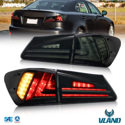 Luces traseras LED ahumadas VLAND para Lexus IS250 IS350 ISF IS 2006-2013 con secuencial Foto 1 de 4