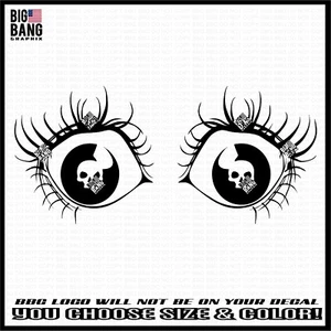 Terror Fear Eyes Vinyl Decal Window Sticker Hot Rod Rat Street Gasser JDM Custom - Foto 1 di 5