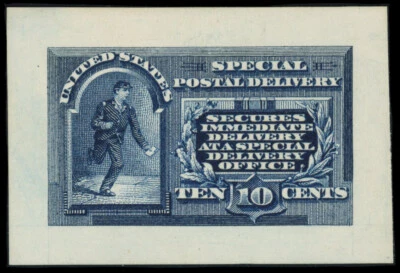 Placa de prueba Scott# E1P2 EE. UU. en tejido blanco, SCV $300 (55959) Foto 1 de 2