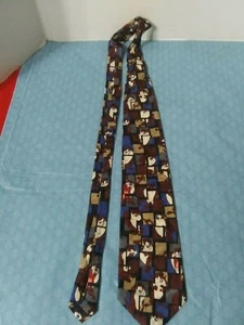 Vintage Looney Tunes Tazmanian Devil Tie 1996 Warner Bros.Tiles  - Picture 1 of 5