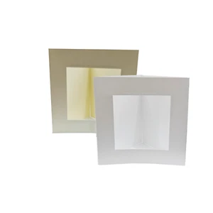 Square White And Ivory Aperture Cards & Envelopes-Pack 5-150mm x 150mm - Picture 1 of 6