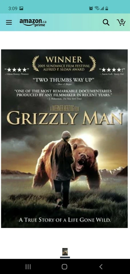 Grizzly Man (DVD, 2005, canadiense) Foto 1 de 1
