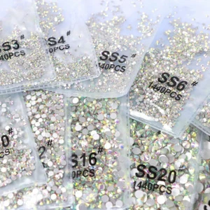 1440 piezas Cristal AB Estrás Plano Brillo Diamante Gemas 3D Arte en Uñas Decoración - Imagen 1 de 24