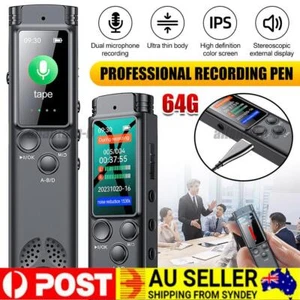 64GB Digital Voice Recorder for Lectures Meeting Recording Device Audio Recorder - Picture 1 of 13