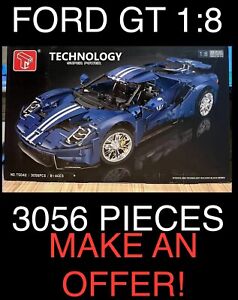 FORD GT (1:8) BLUE 3056 PIECES UK STOCK - MANUFACTURER’S BOX