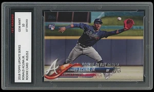 Tarjeta de novato Ronald Acuña Jr. 2018 Topps Update primer grado 10 RC Atlanta Braves - Imagen 1 de 2
