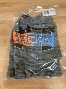 New Boys Kids Youth Under Armour Shirt Pitch Gray Performance Apparel Size 4 - Picture 1 of 3