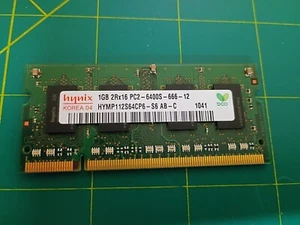 HYNIX 1GB 2Rx16 PC2-6400S-666-12 HYMP112S64CP6-S6 AB-C SODIMM RAM - Picture 1 of 1