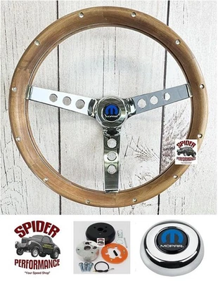 1979-1981 Dodge D/W pickup Van steering wheel TILT 13 1/2" CLASSIC WALNUT WOOD — 第 1/4 张图片