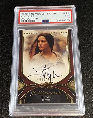 Liv Tyler On Card Signed PSA 7 2022 CZX Middle Earth 23 / 105 Autograph Auto Hot - Image 1 of 4