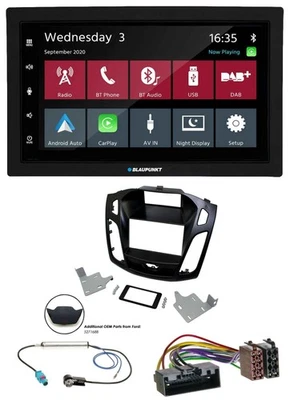Blaupunkt 2DIN MP3 USB Bluetooth DAB Autoradio für Ford Focus 2014-2018 schwarz - Bild 1 von 4