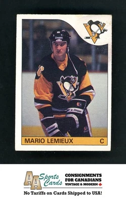 1985-86 O-PEE-CHEE OPC MARIO LEMIEUX ROOKIE RC #9 - Image 1 of 3