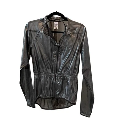 VERGE SPORT Rain Cape Jacket Transparent Black Bold Collection Size Small - Image 1 of 4