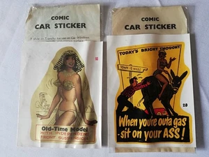 2 pegatinas cómicas vintage coche ventana maleta etc arriesgado culo femenino años 50 60? - Imagen 1 de 8