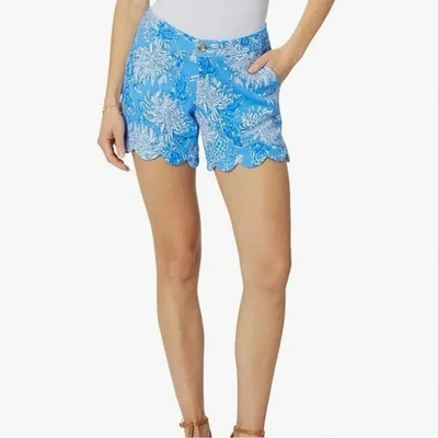 Pantalones Cortos Tejidos Lilly Pulitzer Buttercup Azul Boca Cocodrilo Y Block It Talla 6 Nuevos con Etiquetas Foto 1 de 4