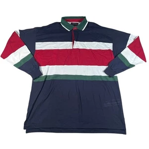 Vintage 90's Rugby Polo Mens 2XL oversized Mulitcolor Streetwear - Picture 1 of 8