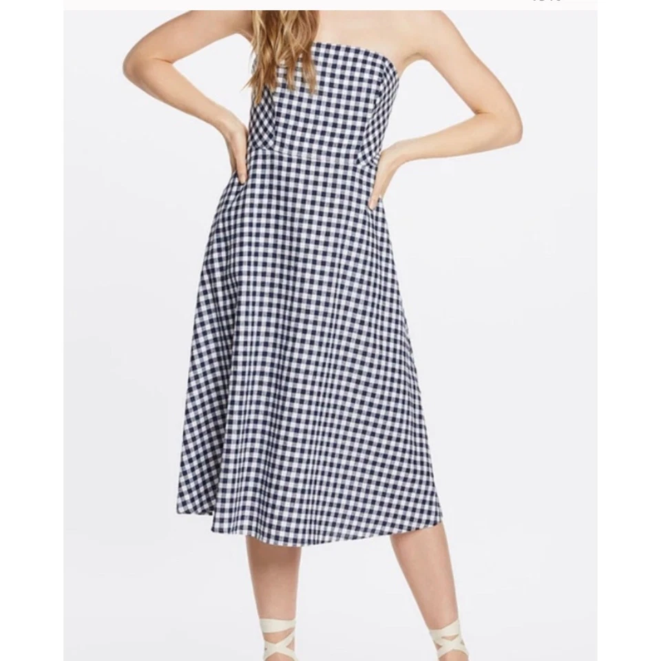 Draper James без бретелек имбирь платье новый без ЯРЛЫКОВ размер 12 - Изображение 1 из 1