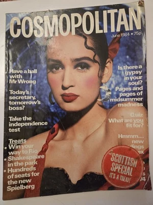 Vintage Cosmopolitan Magazine June 1984 Retro Women’s Fashion Lifestyle Culture - Image 1 of 3